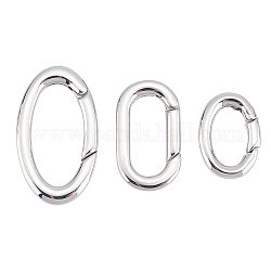 Unicraftale 3шт 3 стиля 304 пружинные кольца из нержавеющей стали, овальные кольца, цвет нержавеющей стали, 18~28x13~16x3 мм, внутренний диаметр: 12~21x7~10 мм, 1шт / стиль