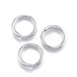 304 anelli di salto in acciaio inox, anelli di salto aperti, colore acciaio inossidabile, 18 gauge, 6.5x1mm, diametro interno: 4.5mm, circa 180pcs/20g
