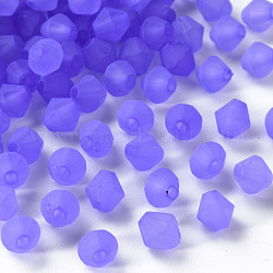 Perlas de acrílico esmerilado, facetados, cono, lila, 6x5.5mm, agujero: 1.5 mm, aproximamente 677 unidades / 50 g