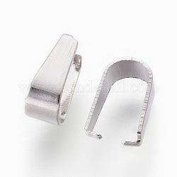 Ferro da stiro a scatto su barre, platino, 9.5x6x4mm, interno: 9x5mm, pin: 1mm