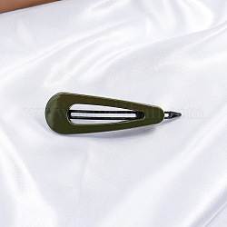 Акриловые заколки, шпилька с пряжкой в виде лягушки для женщин, девочки, слеза, темно-оливковый зеленый, 92x28 мм