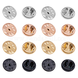 UNICRAFTALE 40pcs 4 Colors Stainless Steel Tie Tack Pin Vacuum Plating Lapel Pin Back Badge Lapel Pin Back Butterfly Clutches for Jewelry Crafts Making 11.5mm