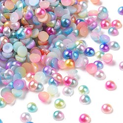 Cabochons en acrylique imitation perle, dôme, couleur mixte, 4x2mm, environ 10000 pcs / sachet 