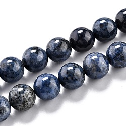 Fili di perle di quarzo dumortierite naturale, tondo, 12.5mm, Foro: 1.2 mm, circa 32pcs/filo, 15.28'' (38.8 cm)