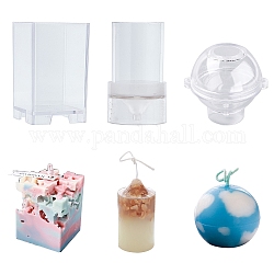 Пластиковые Молды для свечей, для инструментов для изготовления свечей и зажимов для фиксации металлических фитилей, прозрачные, 5 шт / комплект
