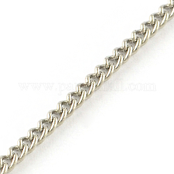Сваренным железные цепи обочины, с катушкой, платина, 2.7x2x0.6 мм, около 328.08 фута (100 м) / рулон