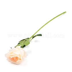 Ткань имитация розы, с пластиковым диаметром цветка, букеты из искусственных цветов, на свадьбу букет цветочная композиция украшение стола, оранжевые, 520 мм