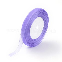 Cinta de organza pura, material de diy para cinta, púrpura medio, 1/2 pulgada (12 mm), 500yards (457.2m)