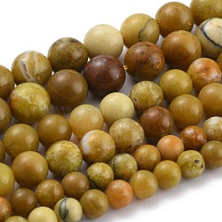 Perles d'opale jaune naturelle, ronde, 8.5mm, Trou: 1mm, Environ 47 pcs/chapelet, 153.54'' (390 cm)