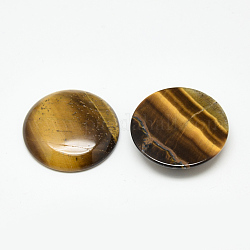 Natürlichen Tigerauge Cabochon, Kuppel / Halbrund, 25x6~7 mm