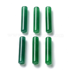 Perles de jade malaisie naturel, teinte, cylindre/colonne, la moitié foré, 26x6mm, Trou: 1.2mm