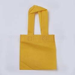 Umweltfreundliche wiederverwendbare Taschen, Einkaufstaschen aus nicht gewebtem Stoff, Gelb, 28x15.5 cm