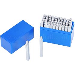 PandaHall Elite 42 pcs Iron Letter and Number Metal Stamp Set 3~5mm With Letter A to Z Number 0 to 9 and 6 Different Symbols For DIY Jewelry Making