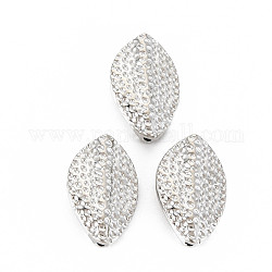 Perles en alliage de style tibétain, ovale, sans cadmium et sans plomb, platine, 18.5x12x4mm, Trou: 1.2mm, environ 420 pcs/1000 g