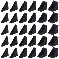 Benecreat 36 pz 6 stili protezione angolare triangolare in pp, le protezioni coprono il cuscino, per ceramica, vetro, protezione del trasporto di lamiere, nero, 48~50x48~50x14~39mm, 6pcs / style