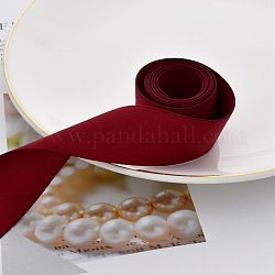 Cinta de poliéster, para corbata de moño, Coser accesorios para el cabello, de color rojo oscuro, 1 pulgada (25 mm), alrededor de 6.56 yarda (6 m) / rollo