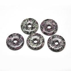 Pendentifs en rubis naturels, donut, 35x5~6mm, Trou: 7mm