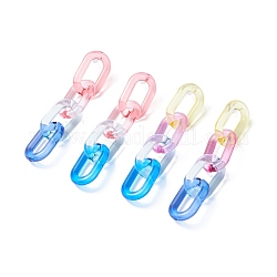 2 пара, 2 цвета, карамельный цвет, акриловая цепочка с кисточками, висячие серьги-гвоздики для женщин, разноцветные, 77x16x4 мм, штифты : 0.7 мм