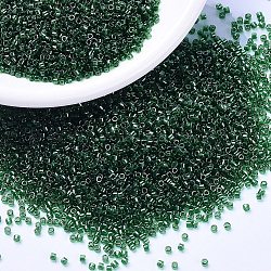MIYUKI Delica Beads, Cylinder, Japanese Seed Beads, 11/0, (DB1894) Transparent Emerald Luster, 1.3x1.6mm, Hole: 0.8mm, about 2000pcs/bottle, 10g/bottle