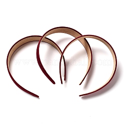 Breite Haarbänder aus Stoff, Solide einfache Haaraccessoires für Frauen, dunkelrot, 145x130x28 mm