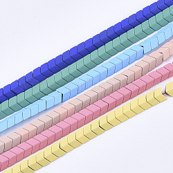 Spray Painted Non-magnetic Synthetic Hematite Beads Strands, Arrow/Chevron, Mixed Color, 5x6x3mm, Hole: 0.8mm, about 106pcs/strand, 15.75 inch(40cm)