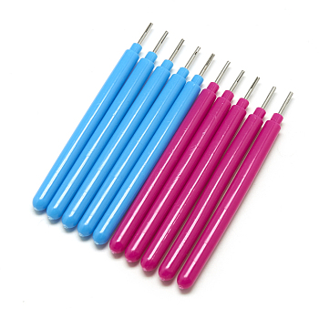 Penna di carta da penna di biforcazione utensile di carta da tirare, con aghi in acciaio inossidabile, colore misto, 105x8mm, ago :14x1.5~2mm, 10pcs/scatola