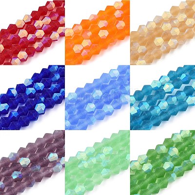 Имитируют нити бус из матового стекла из австрийского хрусталя EGLA-A039-T6mm-MB-M-1