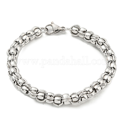 Браслеты-цепочки византийского типа из нержавеющей стали 304 BJEW-C042-08P-1