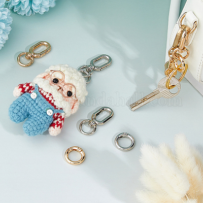 4 шт. 2-х цветные железные поворотные застежки HJEW-FH00179-1