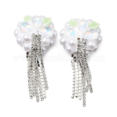 Handgemachte Fimo-Perlen Strass&nbsp;CLAY-Z006-02A-1