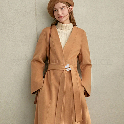 8 шт. 8 стильных кольца-пряжки для шарфа в виде бабочки AJEW-WR0002-12-1