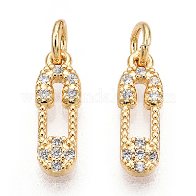 Латунные микро проложить кубического циркония подвески ZIRC-F132-06G-1
