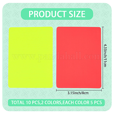 2 шт. ПВХ пластиковая карточка футбольного судьи AJEW-WH20121-16-1