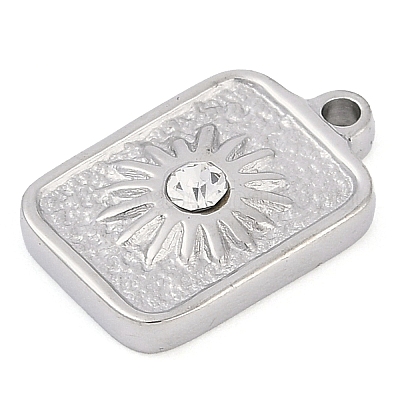 Подвески из нержавеющей стали 304 со стразами STAS-L022-476P-02-1