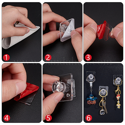 15 комплект акриловых крючков-вешалок с бриллиантами для ювелирных изделий FIND-GA0003-46-1