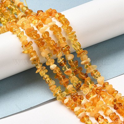 Натуральный янтарь чип бисер пряди X-G-E271-81A-1