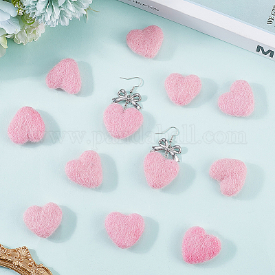 12шт. украшение для валяния из шерсти в форме сердца DIY-SC0030-14A-1