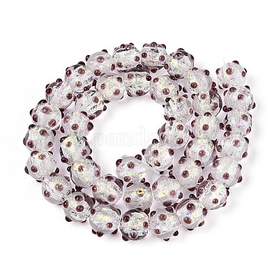 Нити из фольгированных бусин лэмпворк ручной работы FOIL-T008-02B-1