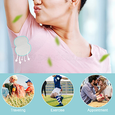 40 шт. нетканые подушечки для защиты шеи от пота AJEW-CA0003-15-1