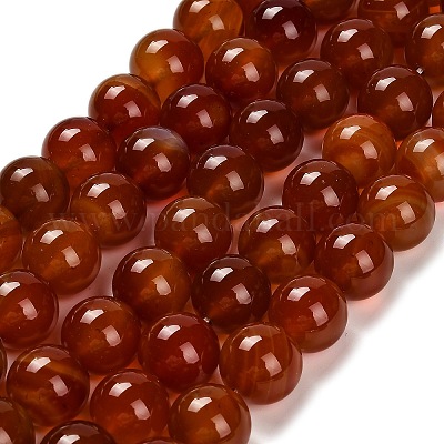 Крашеные природные сердолика бусы пряди G-G203-10N-14mm-1