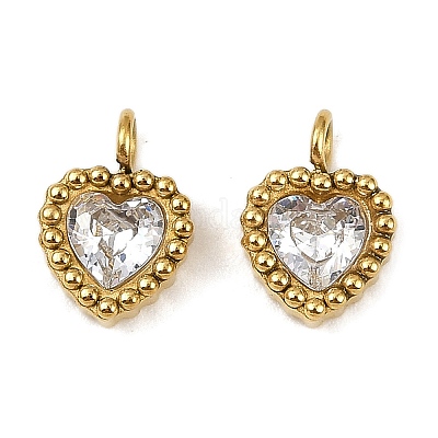 Подвески из нержавеющей стали 304 с микропаве из кубического циркония STAS-K302-01F-G-1