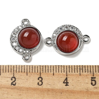 Шармы-соединители из латуни с микропаве из прозрачного кубического циркония KK-R210-30P-02-1