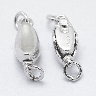 Антикоррозийные родиевые застежки из стерлингового серебра 925 пробы STER-F037-032P-1