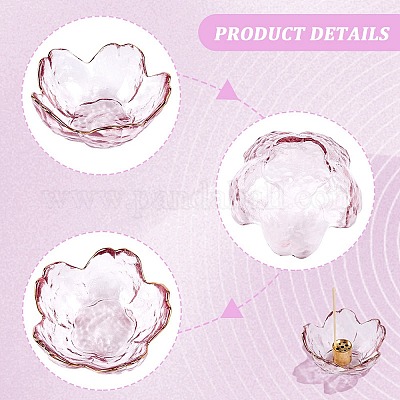 Sakura-Dipschale aus Glas&nbsp;AJEW-CN0004-76A-1