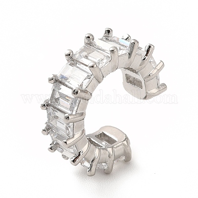 Серьги-каффы для тенниса с кубическим цирконием EJEW-K093-09P-05-1