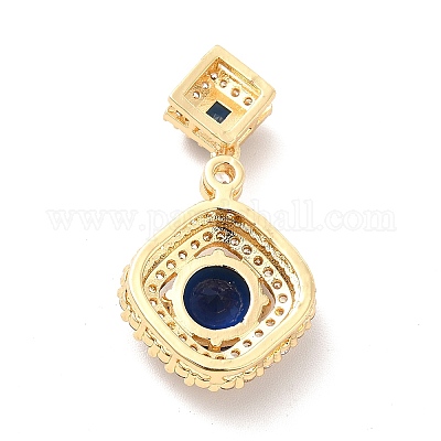 Латунные микропаве прозрачные подвески с фианитом KK-I695-017B-1