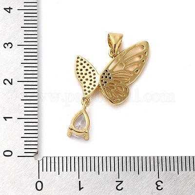 Кубические подвески из латуни с микропаве KK-M099-08G-1