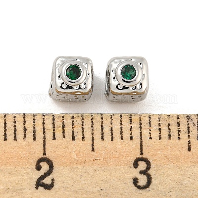 Латунные микро проложить кубического циркония бусы KK-G490-18P-01-1