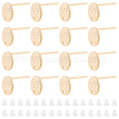 20 шт. латунные серьги-гвоздики KK-DC0001-34-1