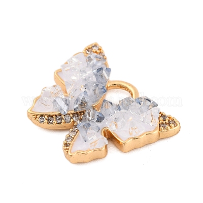 Подвески из натурального кварца и горного хрусталя KK-Z066-04G-1